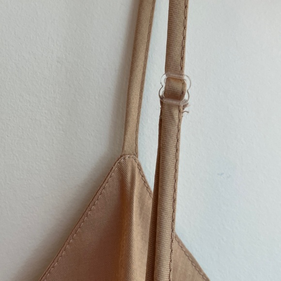 VINTAGE Vanity Fair Chemise Slip Gold Metallic Adjust Strap Bodycon Sleepwear - Picture 9 of 17